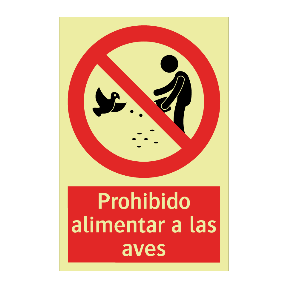 Prohibido alimentar a las aves