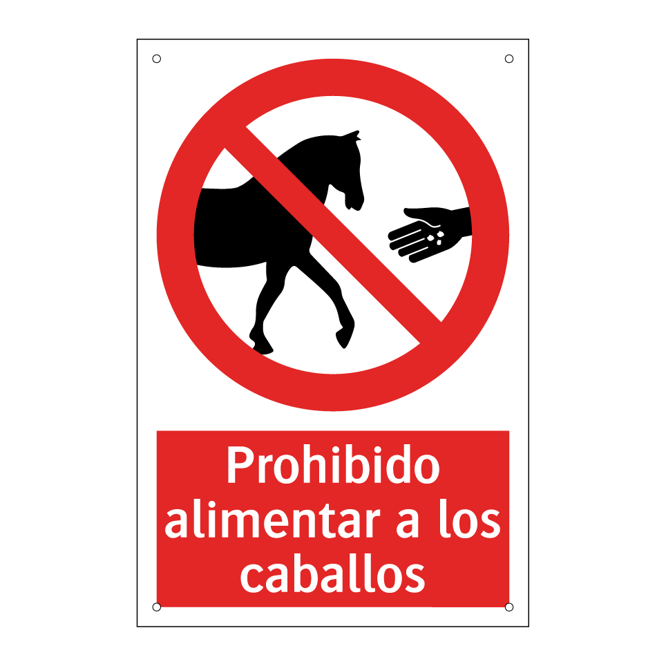 Prohibido alimentar a los caballos