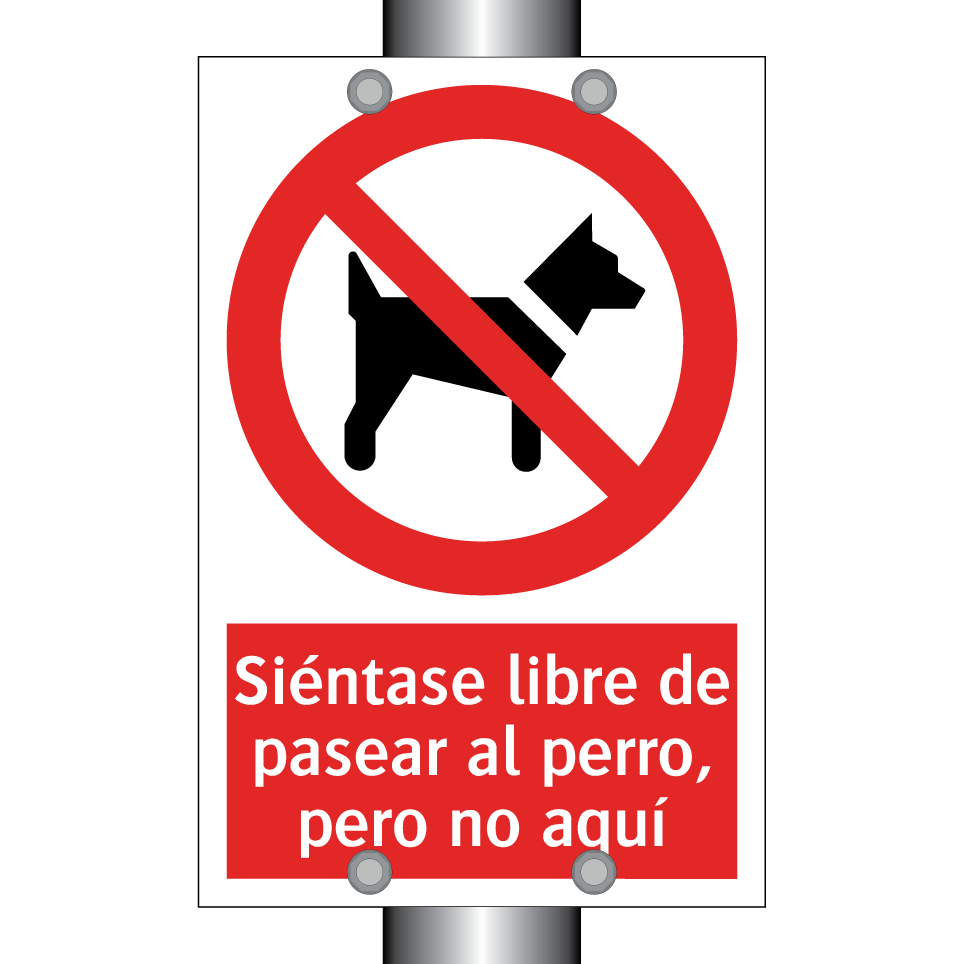 Siéntase libre de pasear al perro, pero no aquí