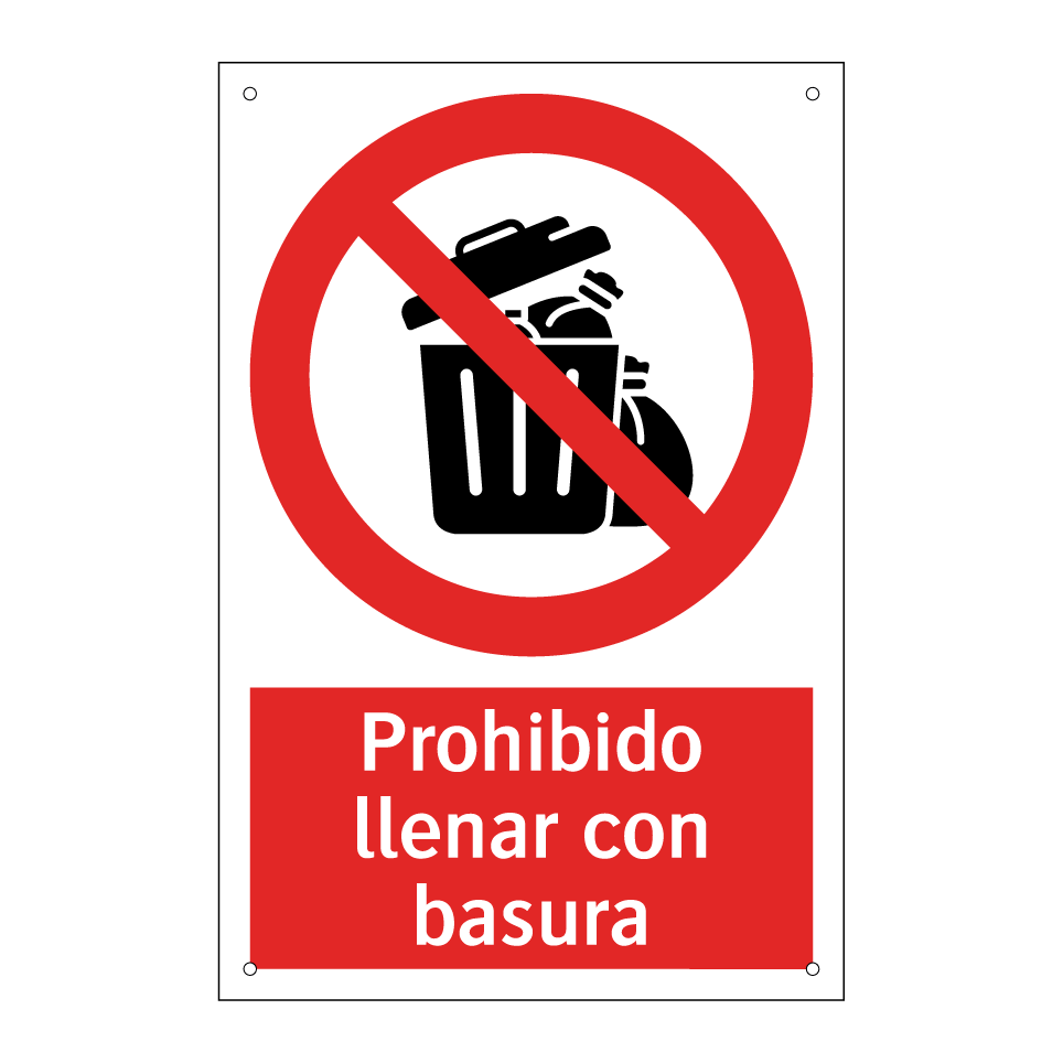 Prohibido llenar con basura
