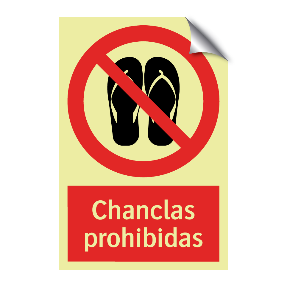 Chanclas prohibidas
