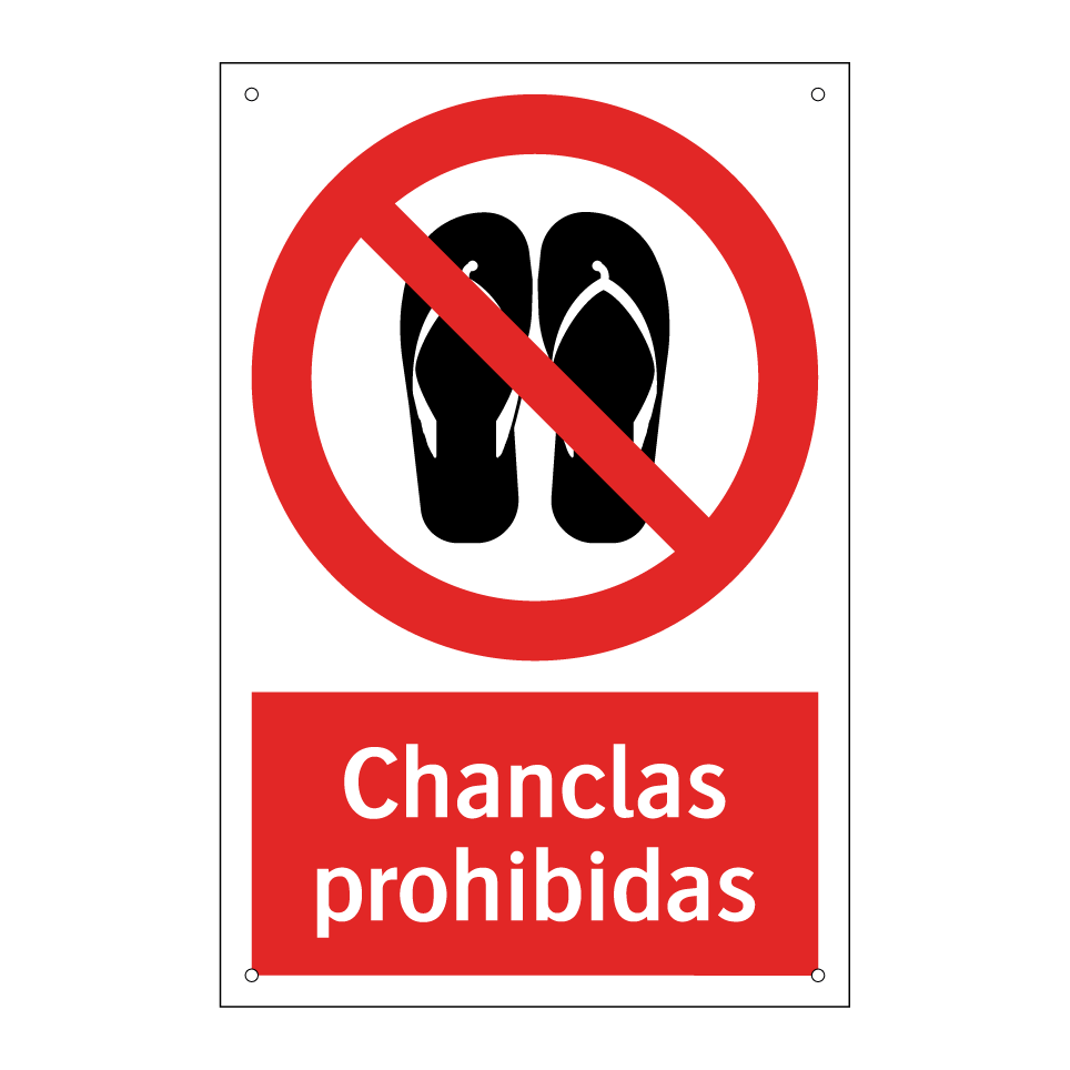 Chanclas prohibidas