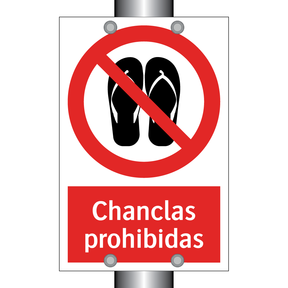 Chanclas prohibidas