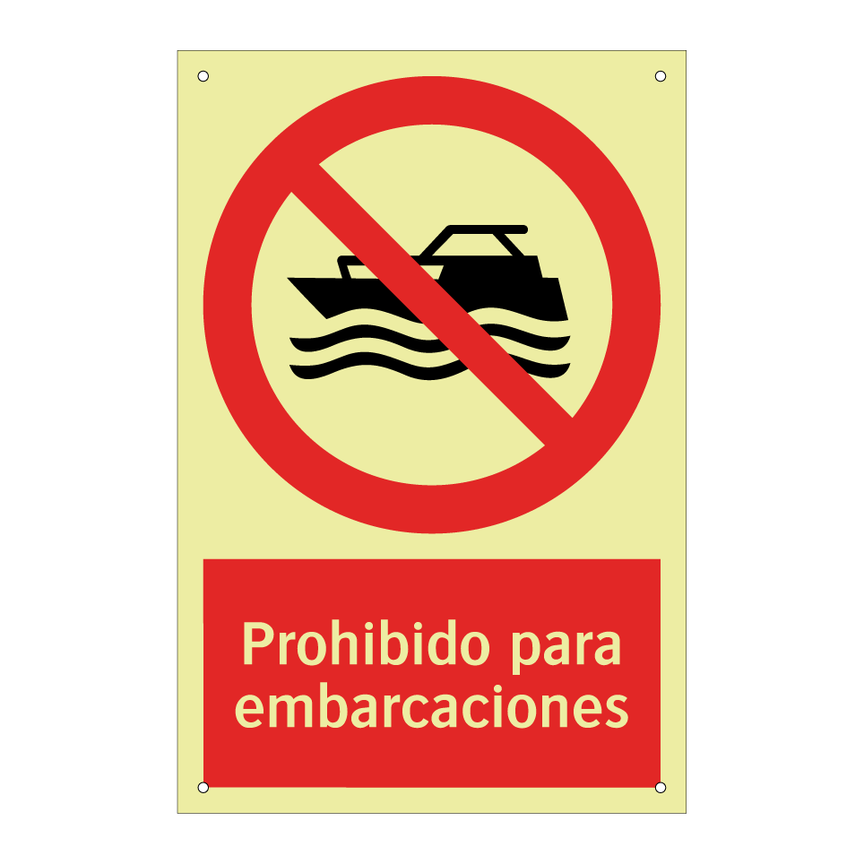 Prohibido para embarcaciones