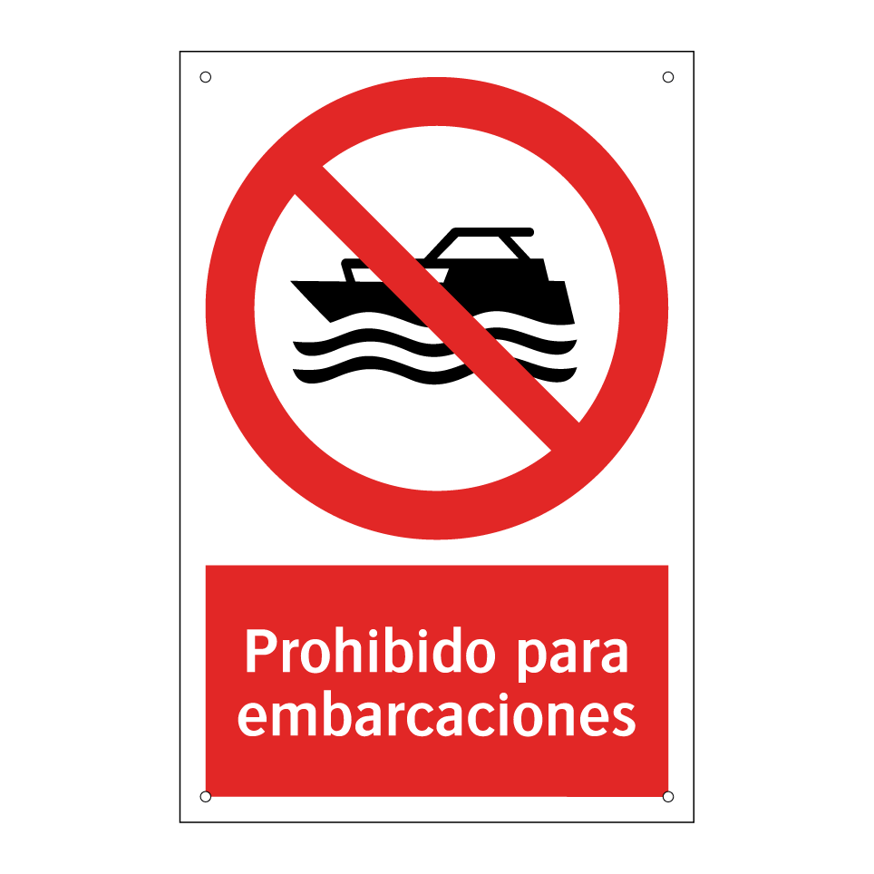 Prohibido para embarcaciones