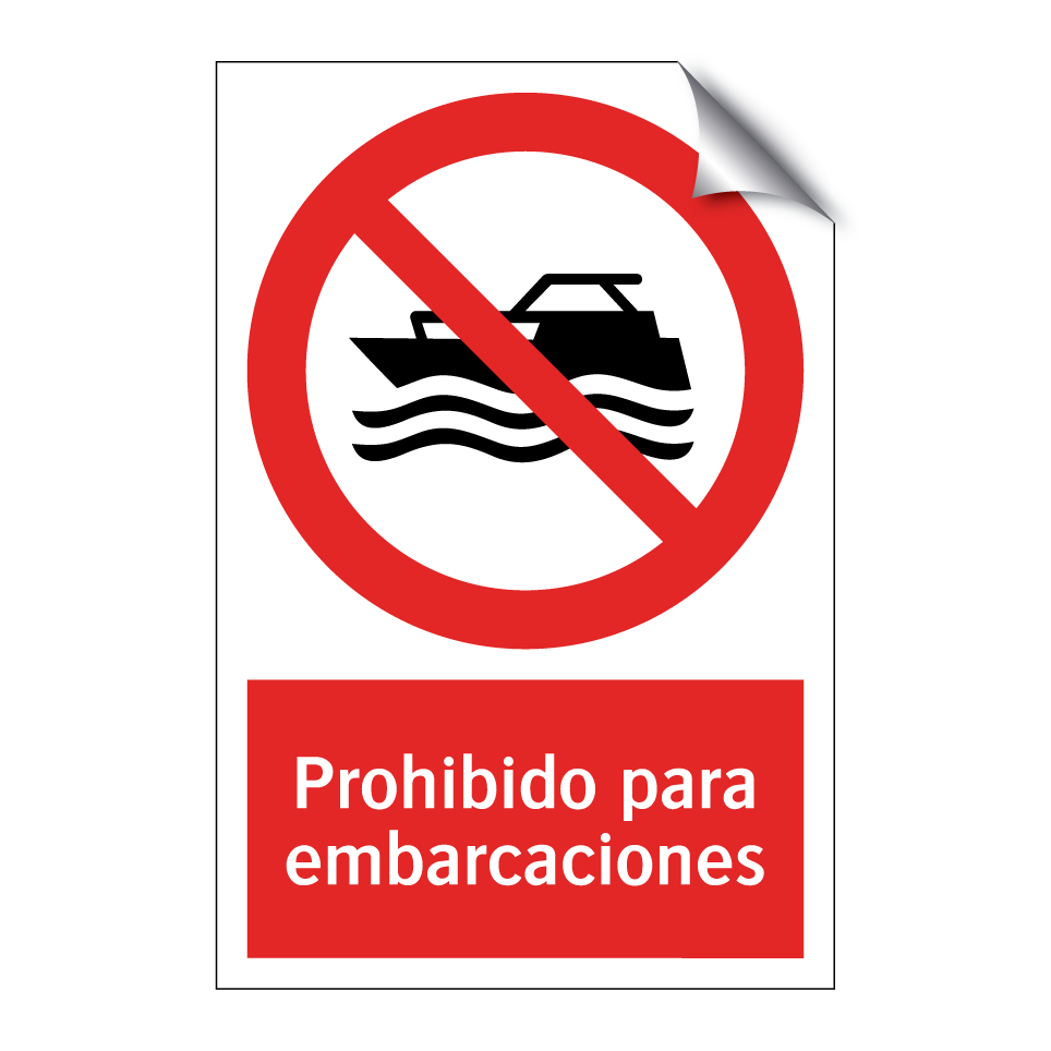 Prohibido para embarcaciones