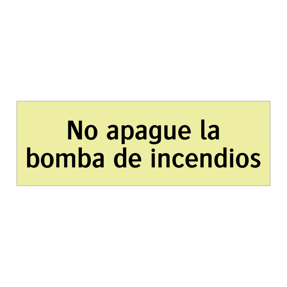 No apague la bomba de incendios