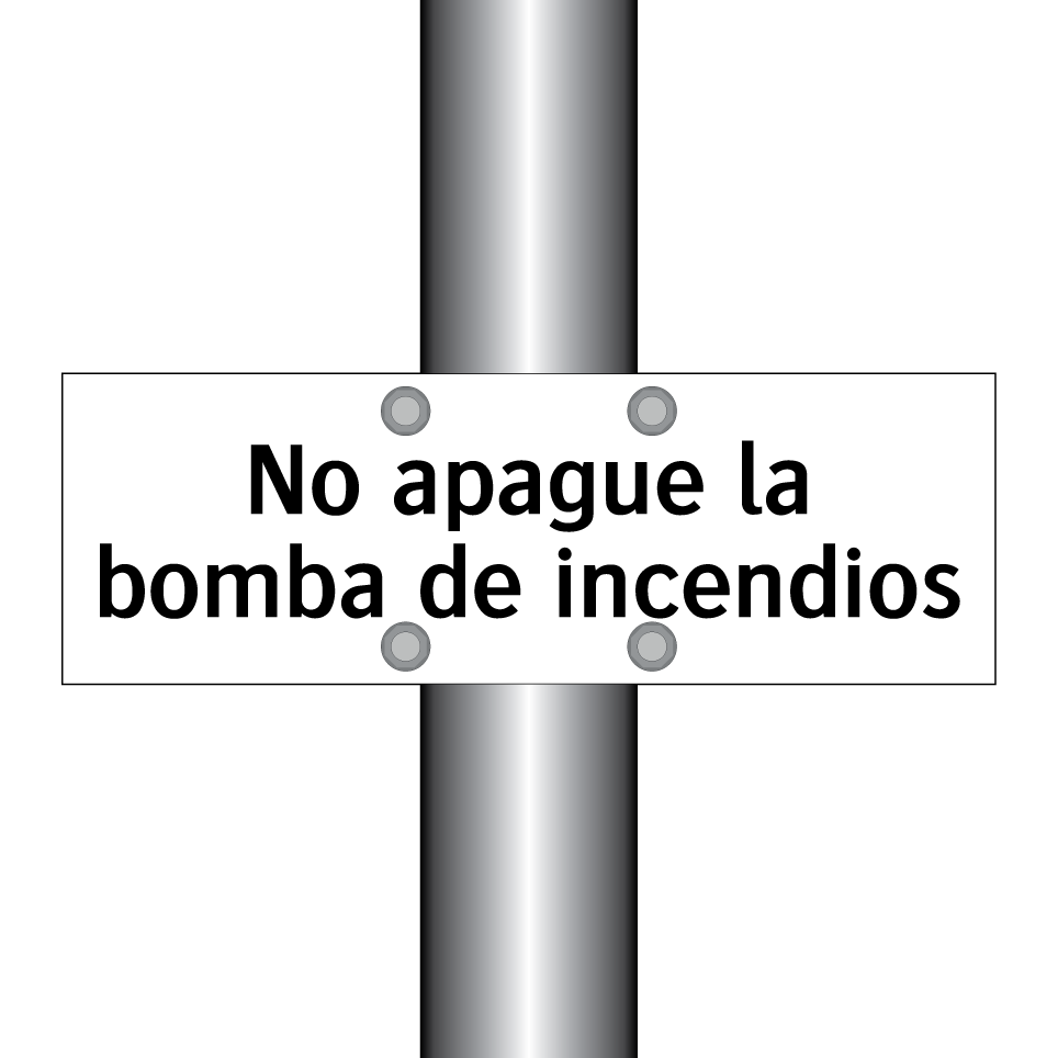 No apague la bomba de incendios