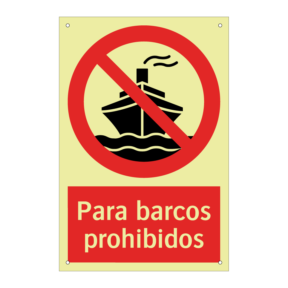 Para barcos prohibidos