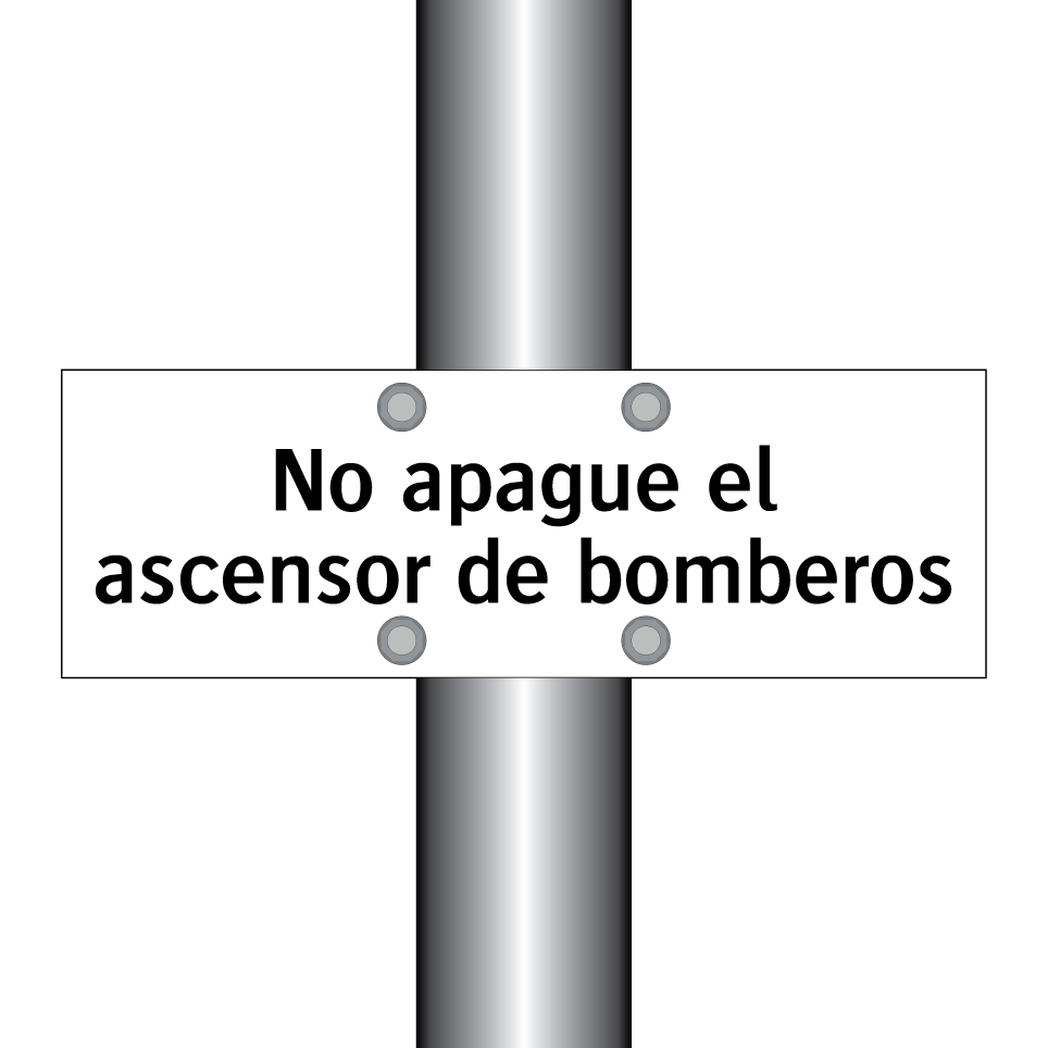 No apague el ascensor de bomberos