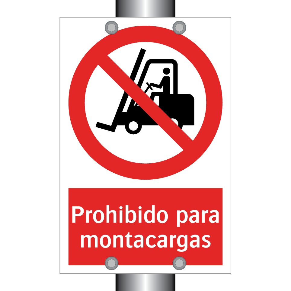 Prohibido para montacargas