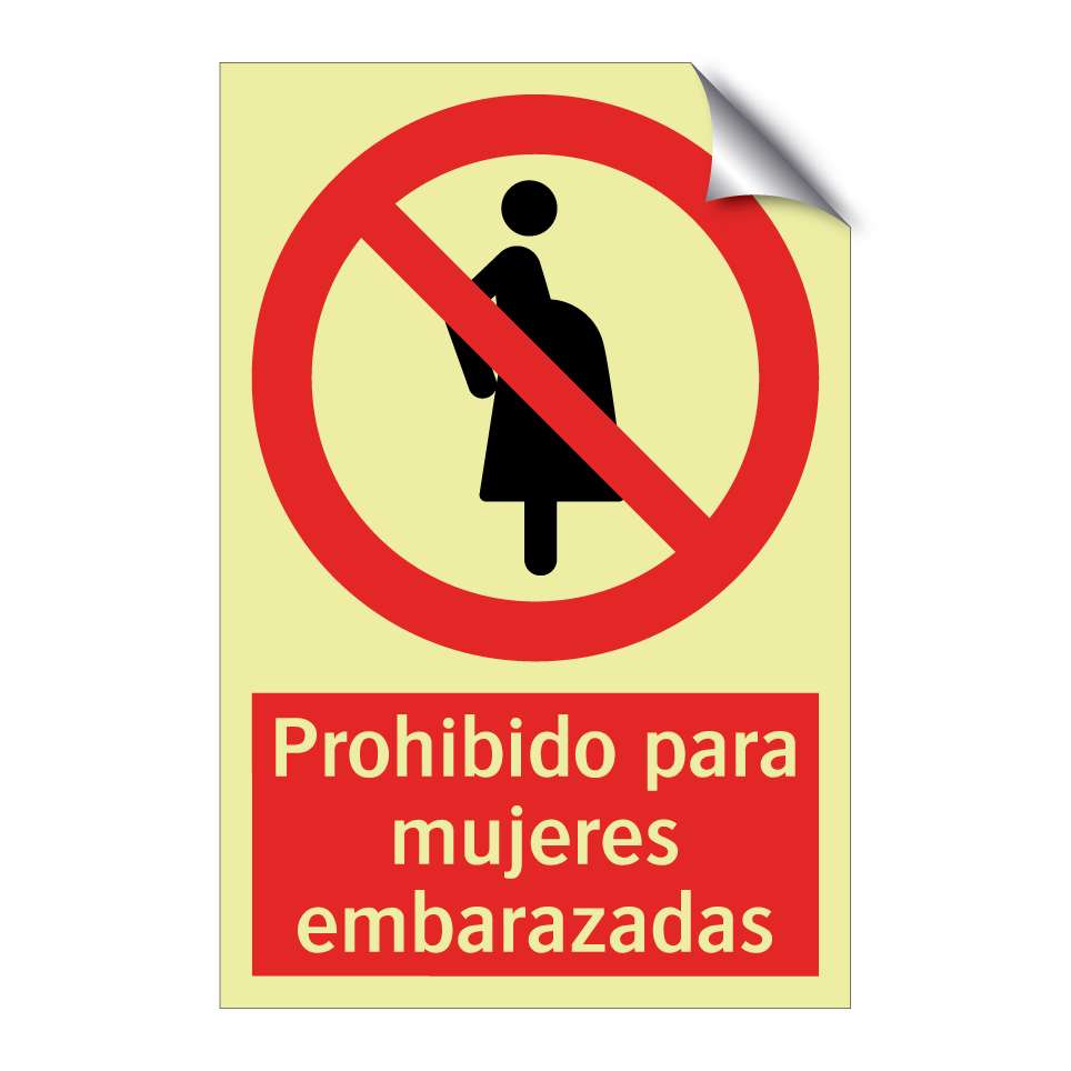 Prohibido para mujeres embarazadas