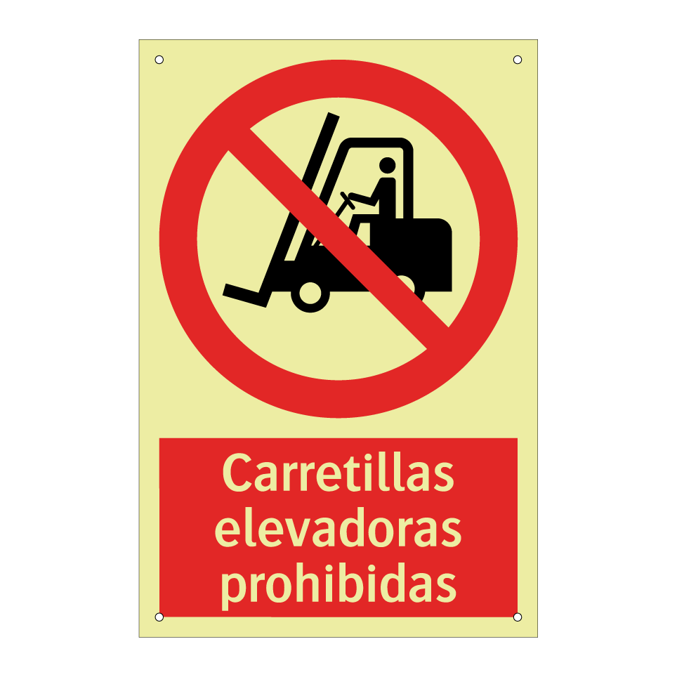 Carretillas elevadoras prohibidas
