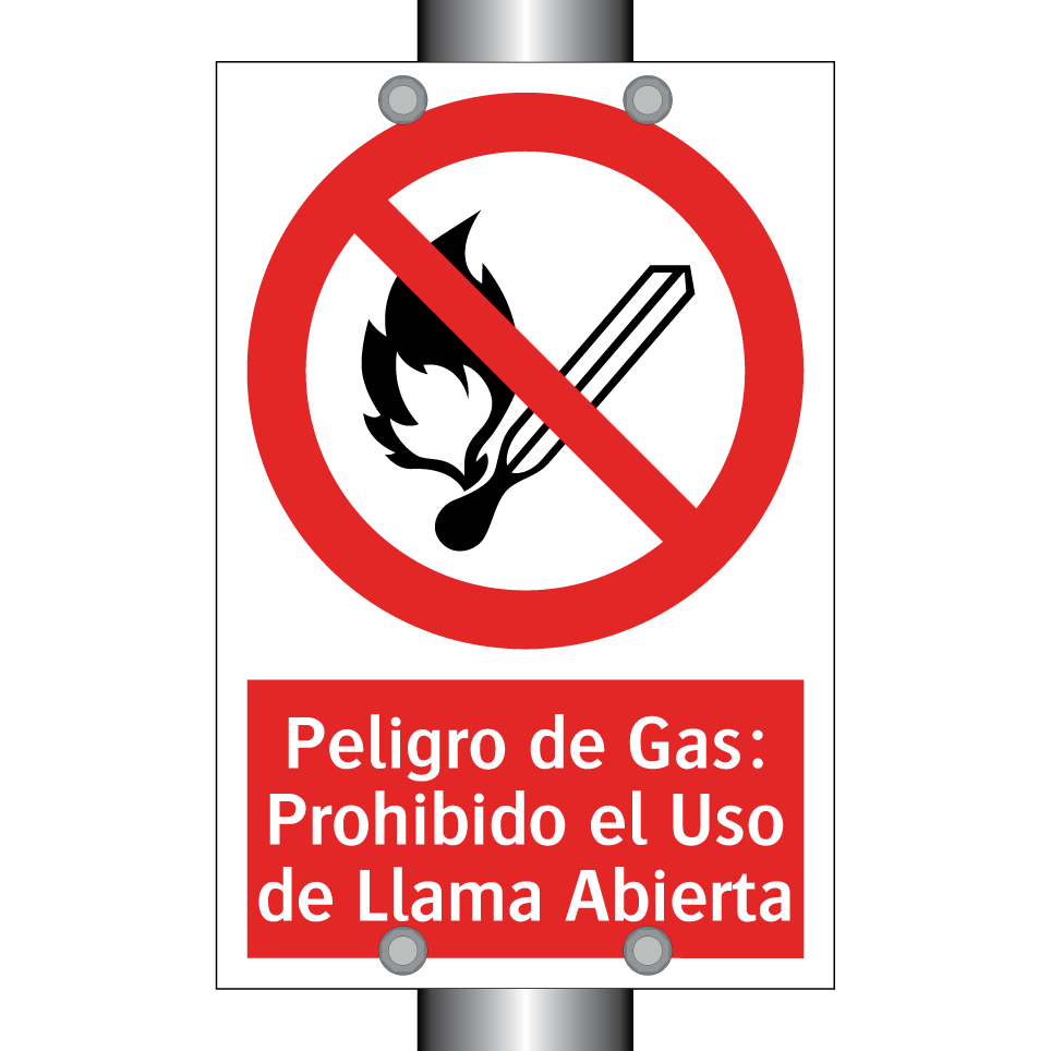 Peligro de Gas: Prohibido el Uso de Llama Abierta