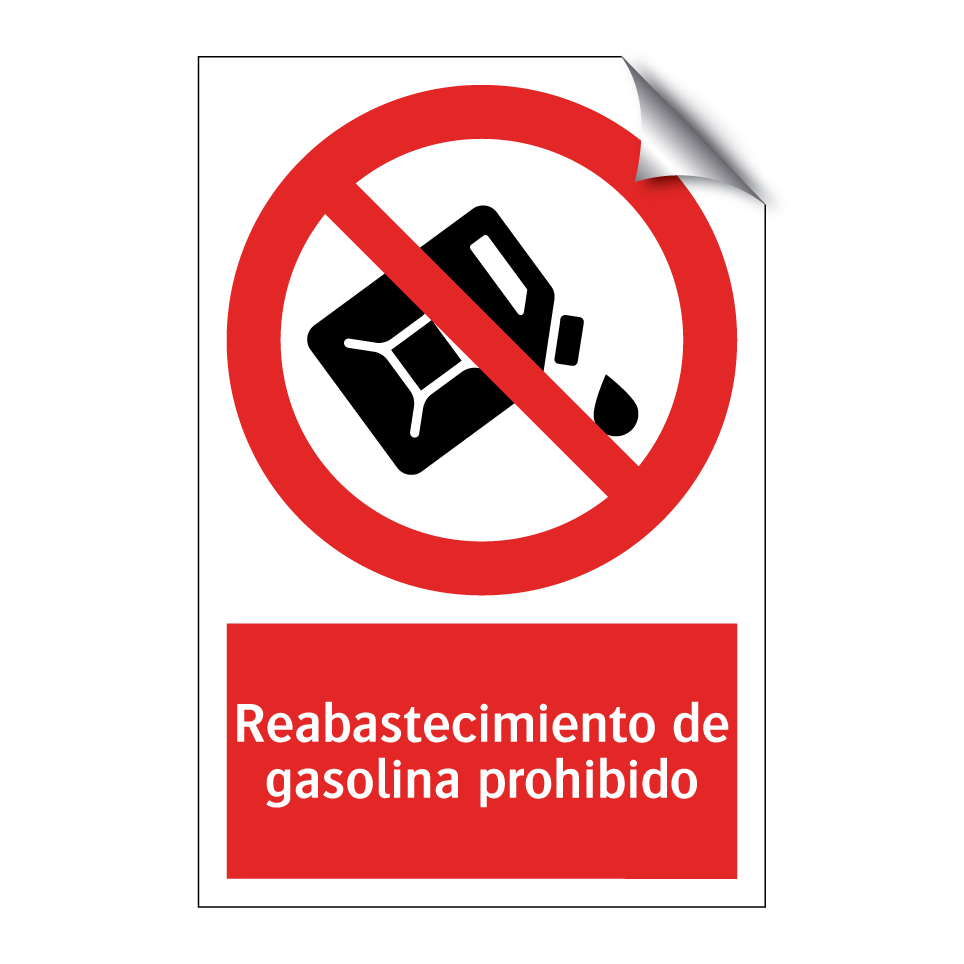 Reabastecimiento de gasolina prohibido