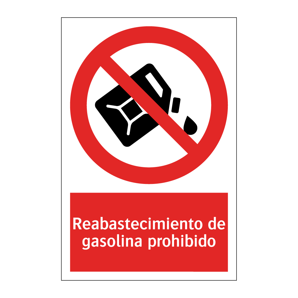 Reabastecimiento de gasolina prohibido
