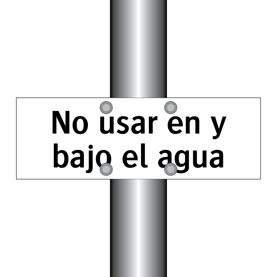 No usar en y bajo el agua