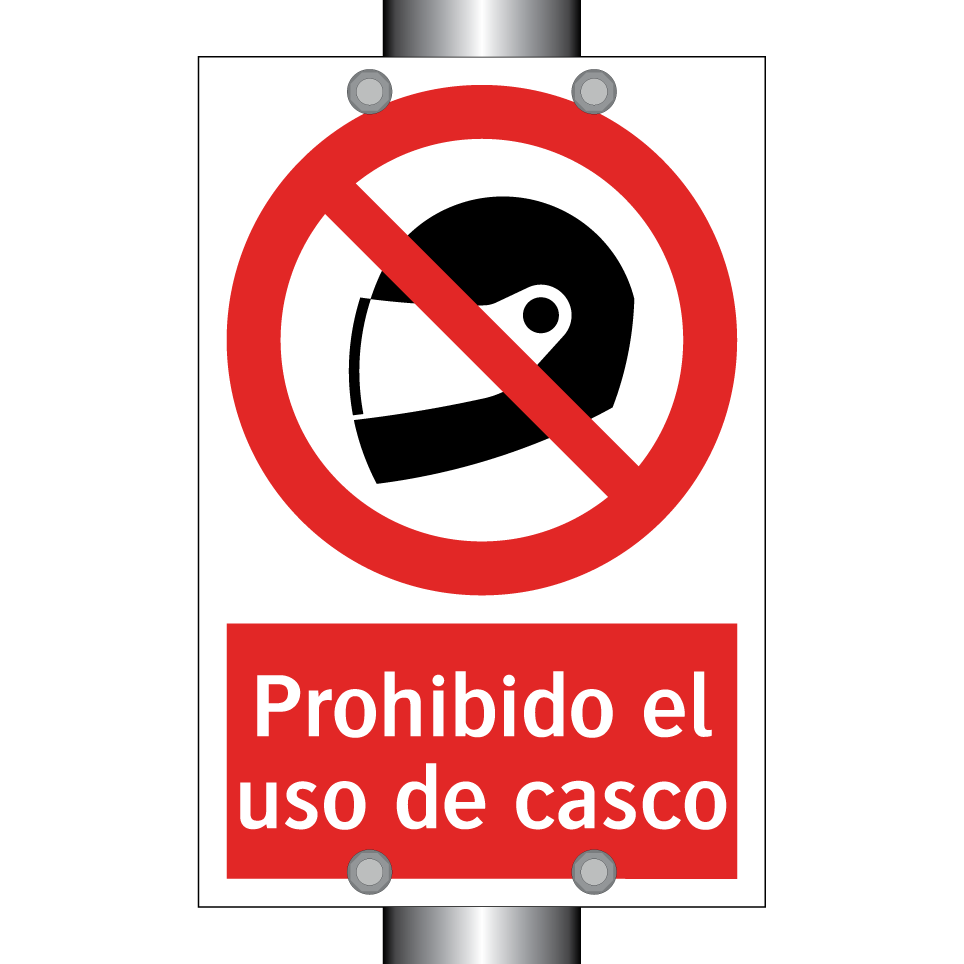 Prohibido el uso de casco