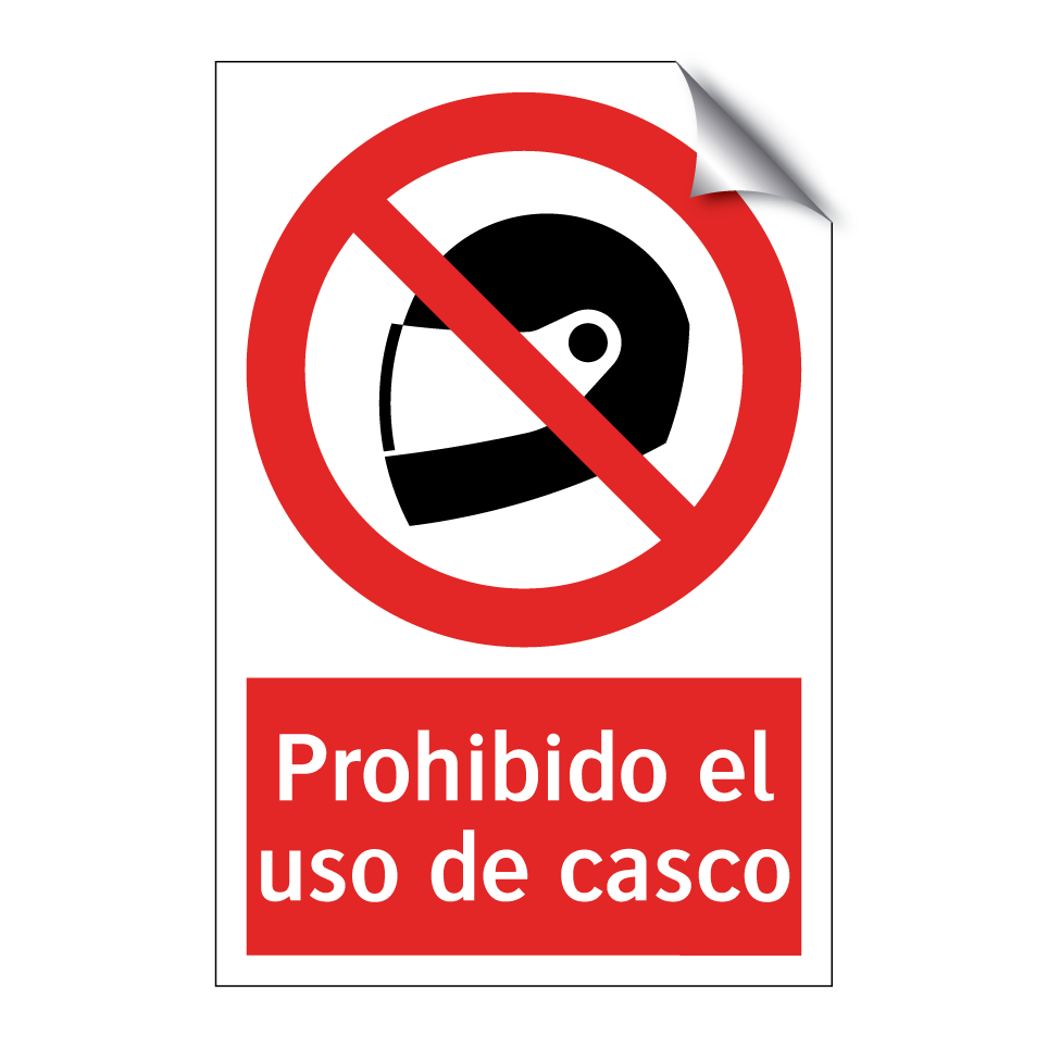 Prohibido el uso de casco