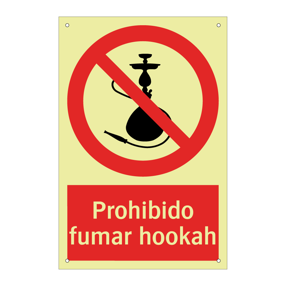 Prohibido fumar hookah