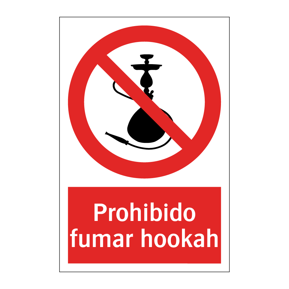 Prohibido fumar hookah