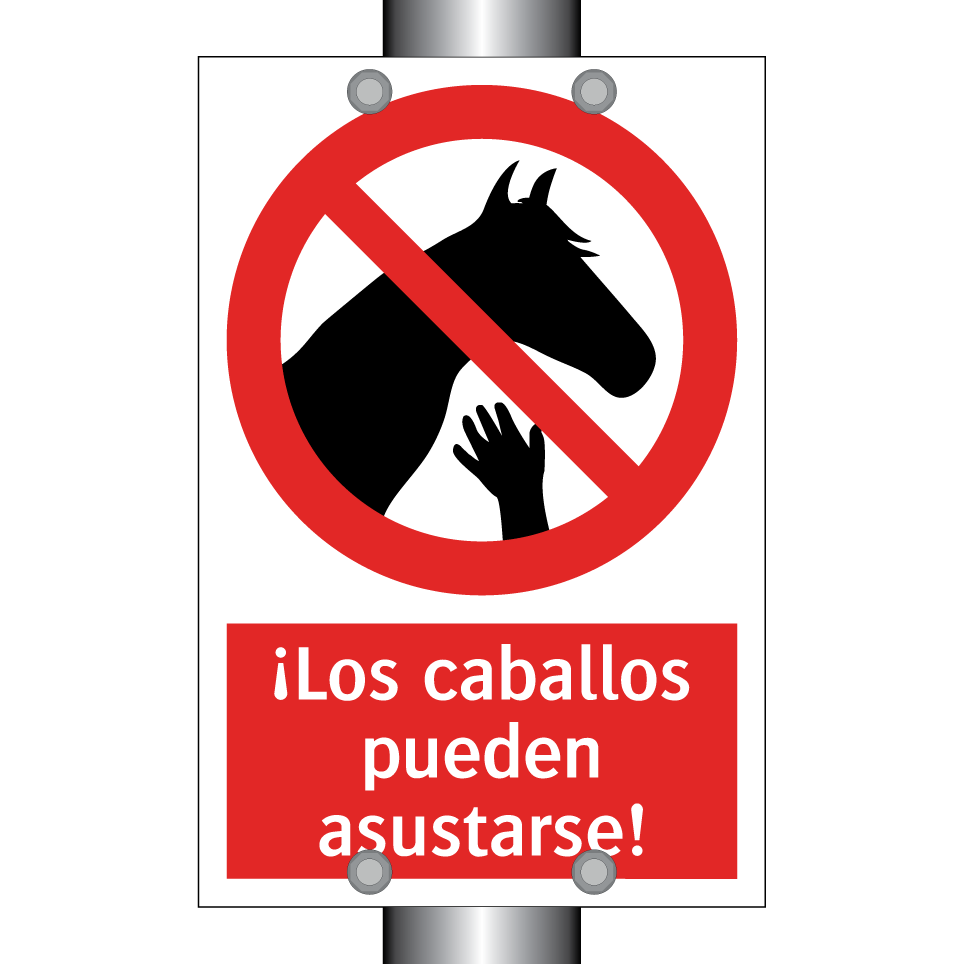 ¡Los caballos pueden asustarse!