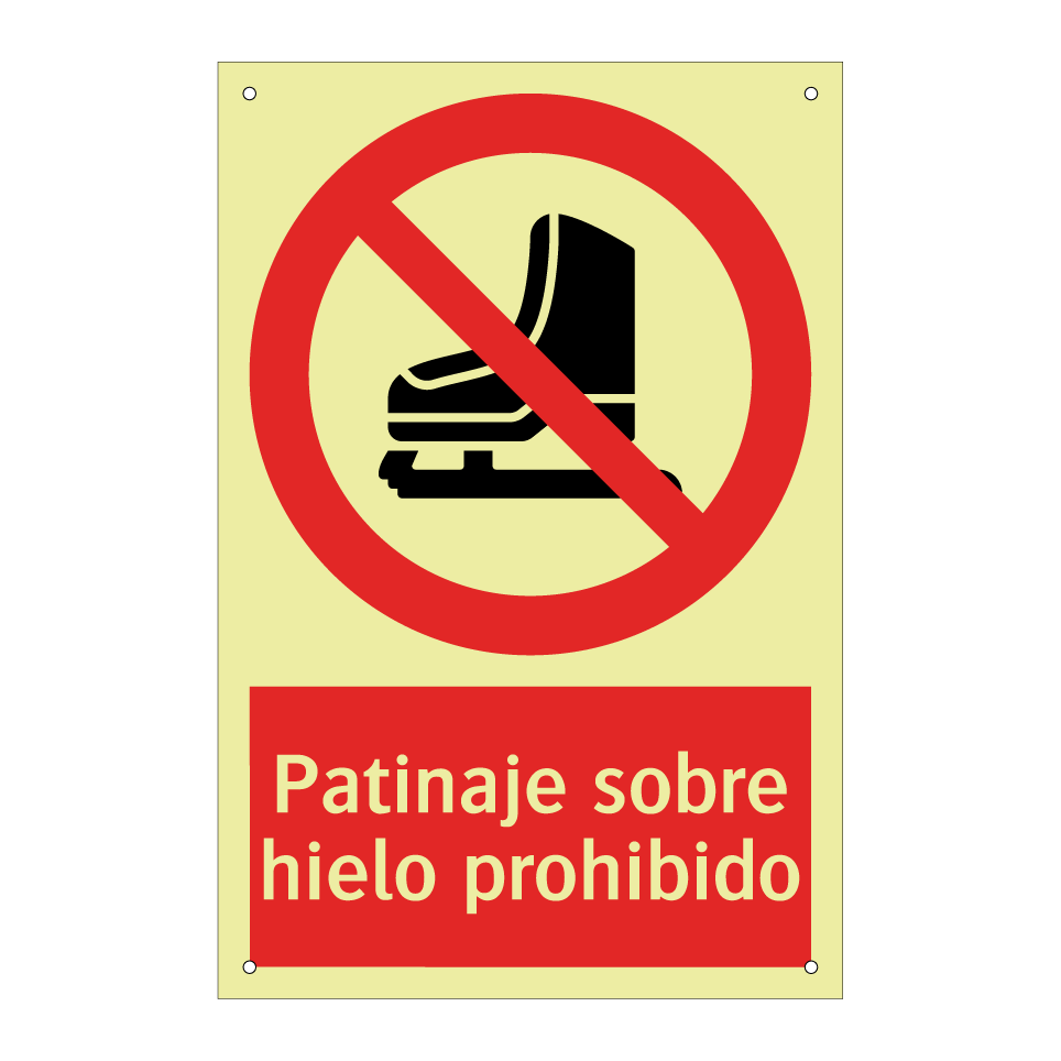 Patinaje sobre hielo prohibido