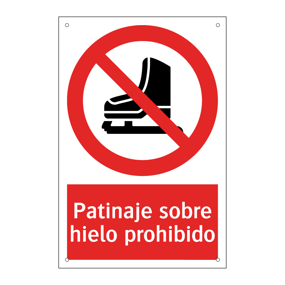 Patinaje sobre hielo prohibido