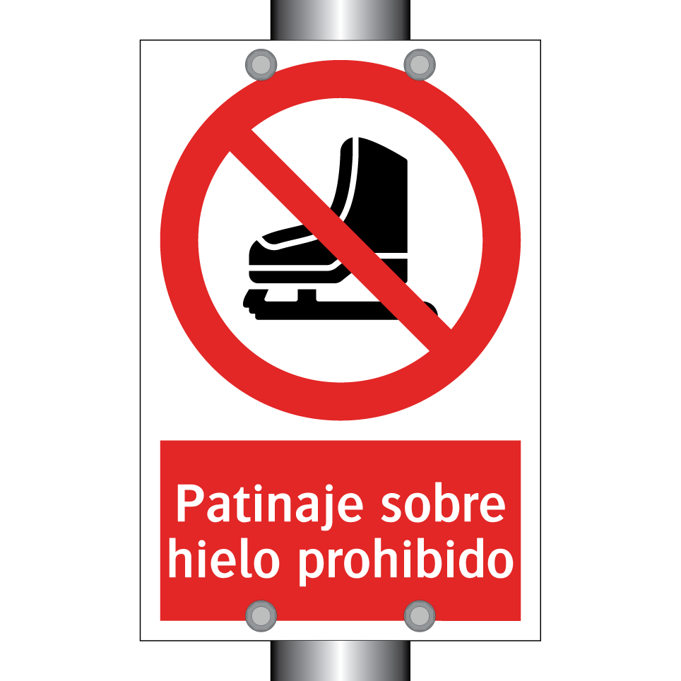 Patinaje sobre hielo prohibido