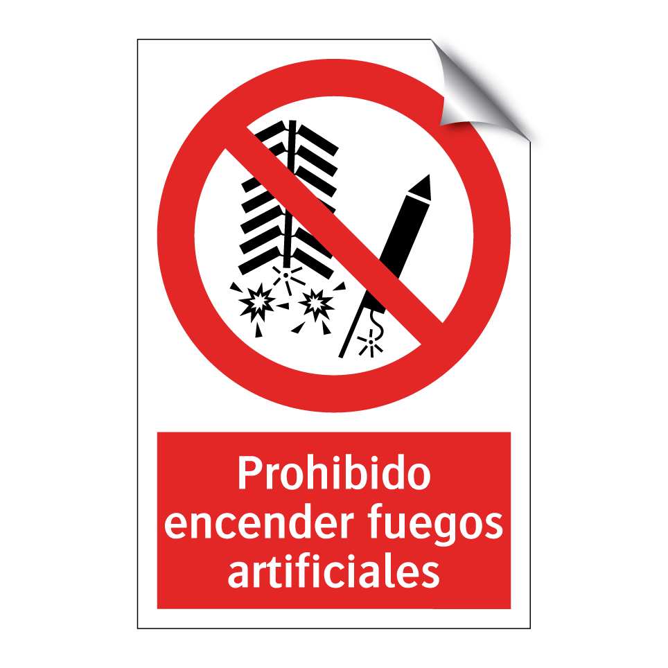 Prohibido encender fuegos artificiales