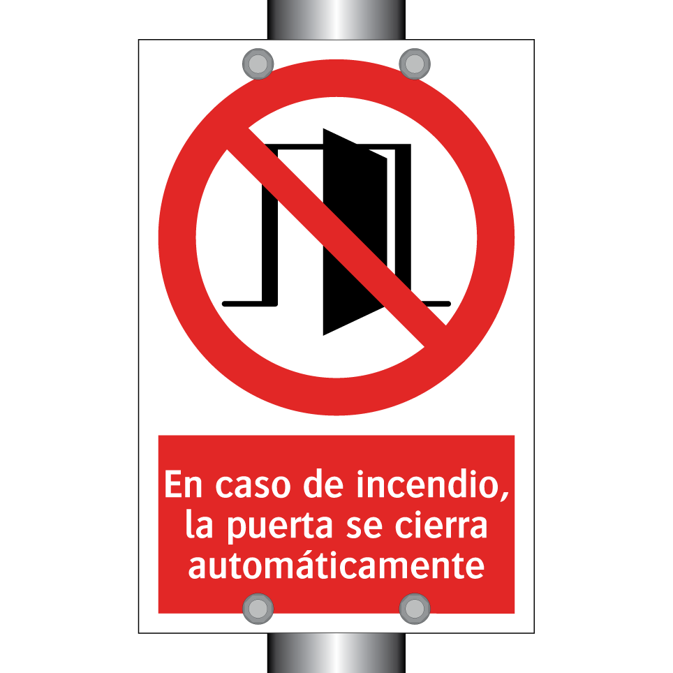En caso de incendio, la puerta se cierra automáticamente