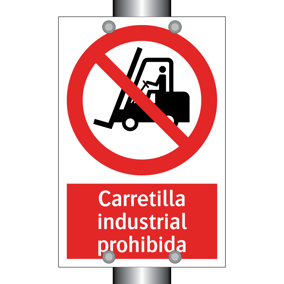 Carretilla industrial prohibida