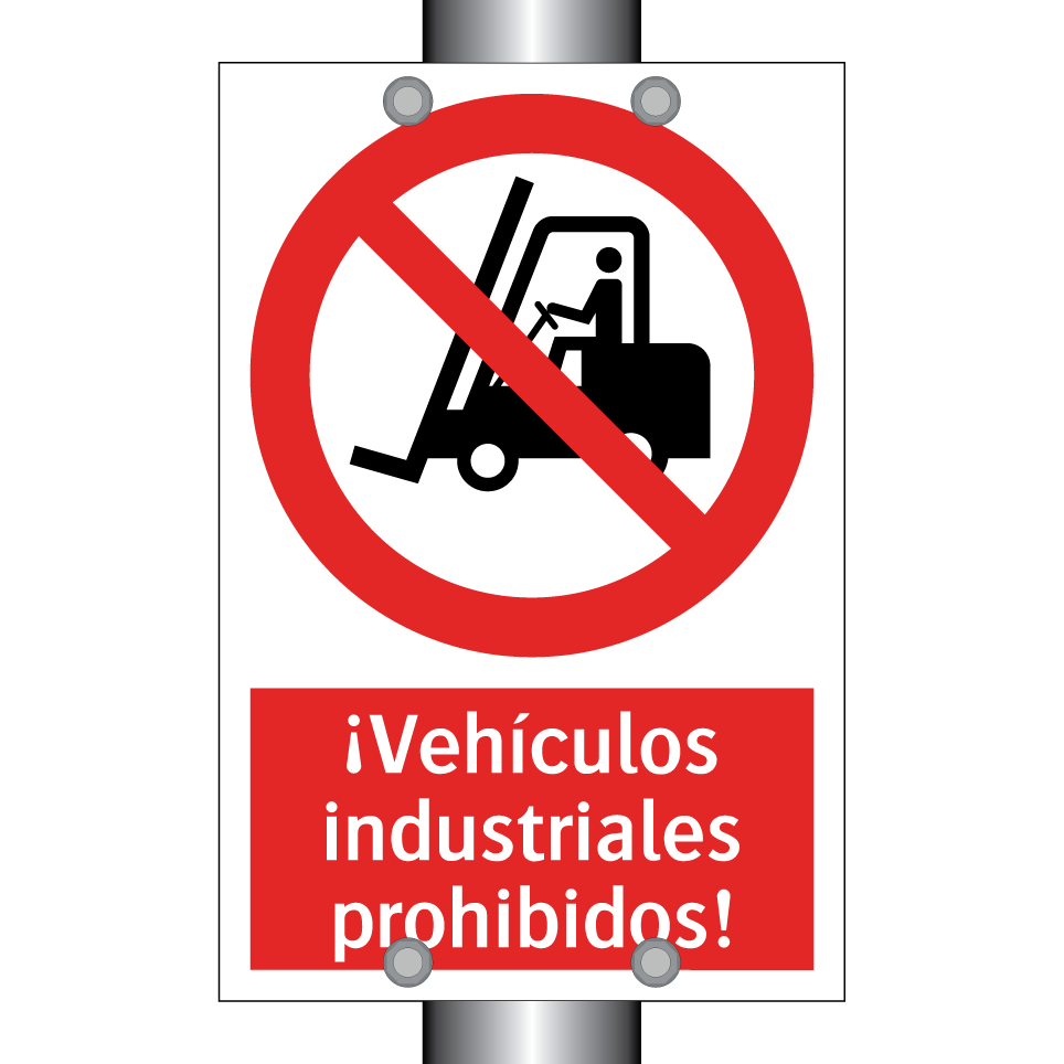 ¡Vehículos industriales prohibidos!