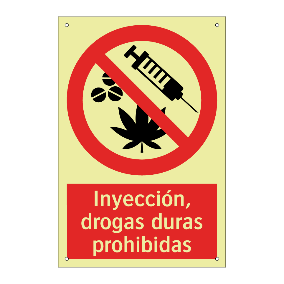 Inyección, drogas duras prohibidas