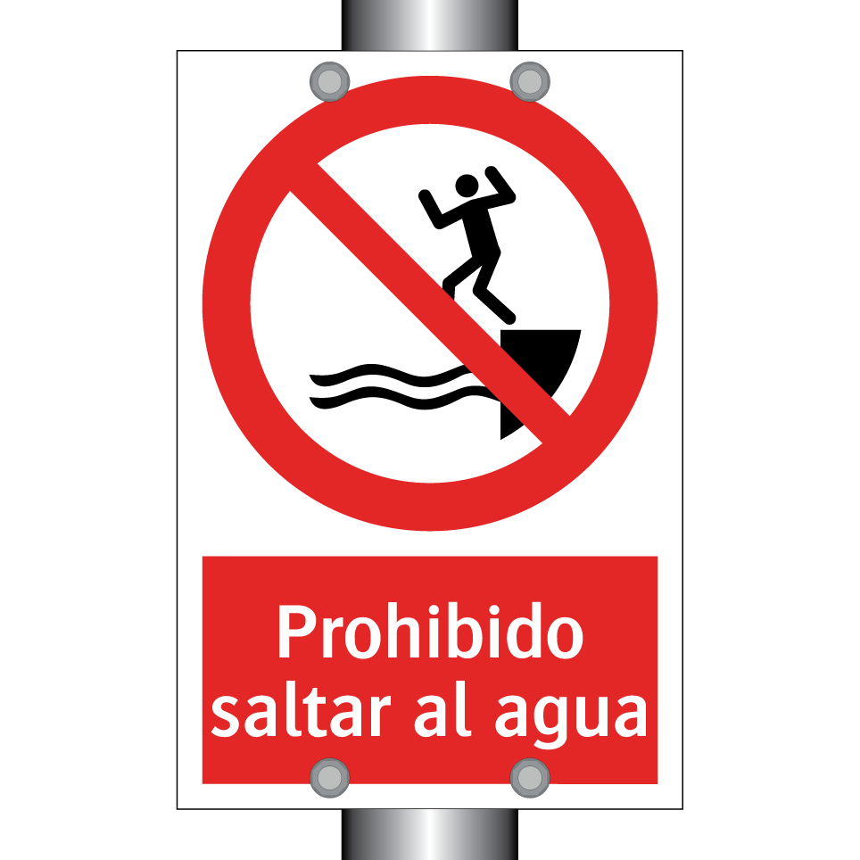 Prohibido saltar al agua