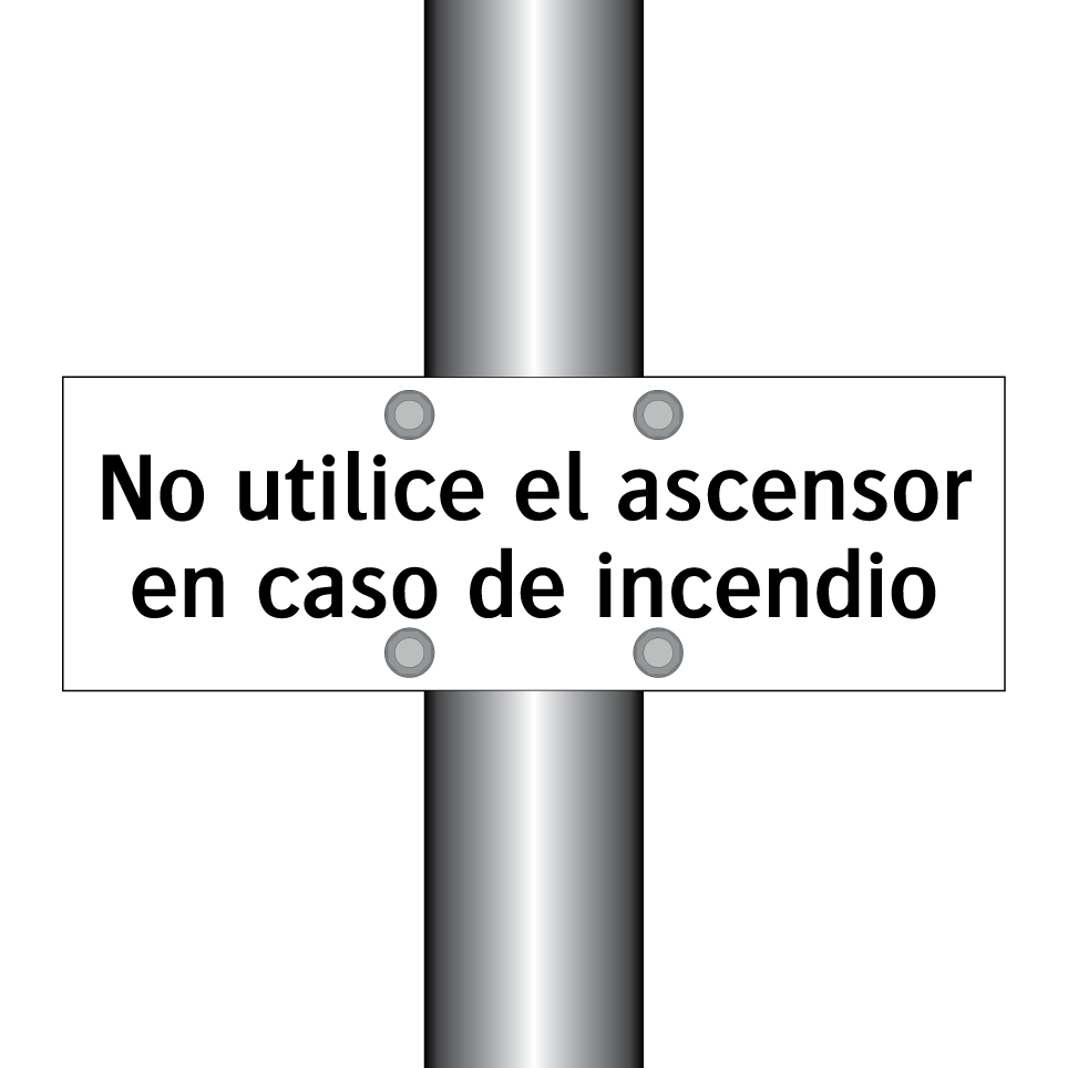 No utilice el ascensor en caso de incendio