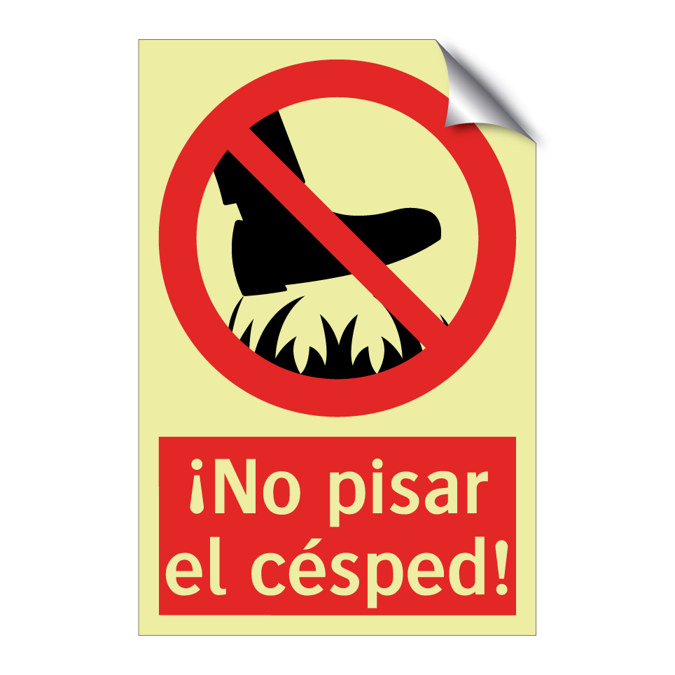 ¡No pisar el césped!