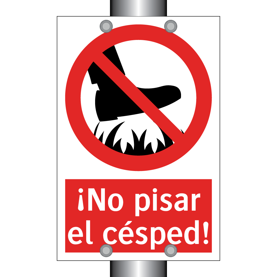 ¡No pisar el césped!