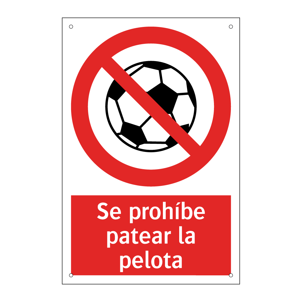 Se prohíbe patear la pelota