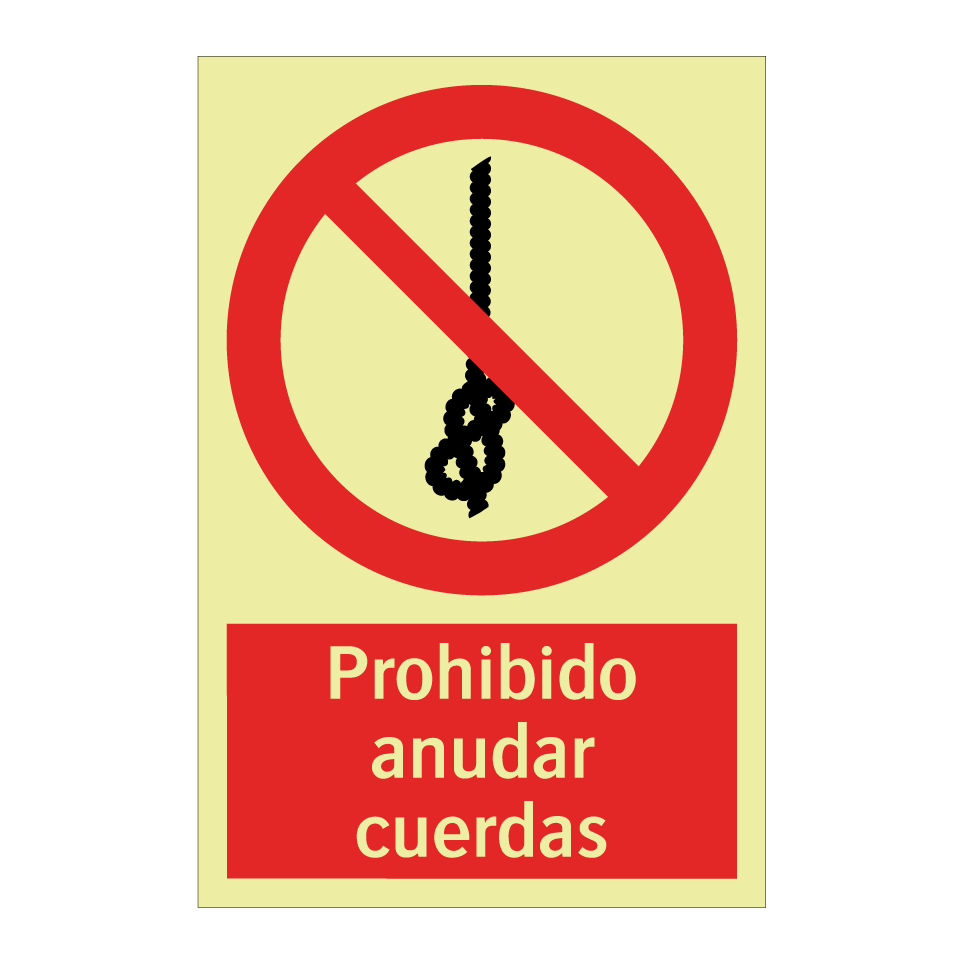 Prohibido anudar cuerdas