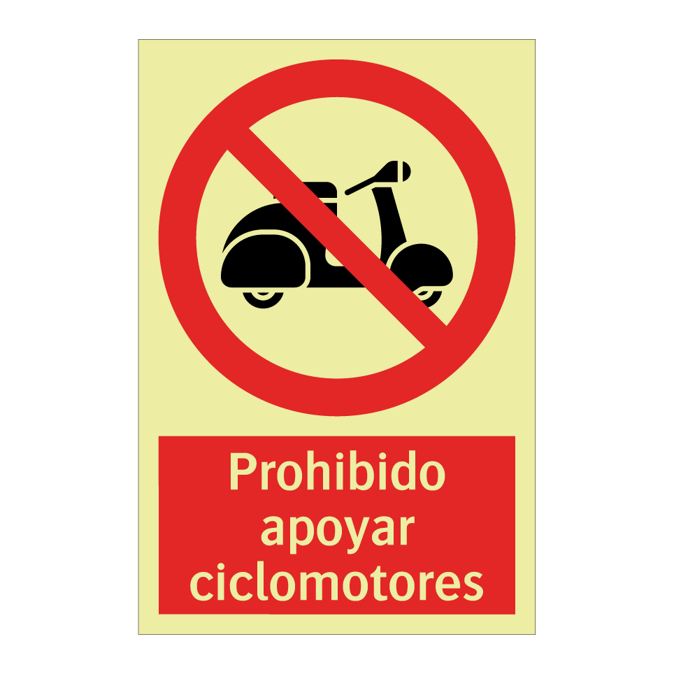 Prohibido apoyar ciclomotores