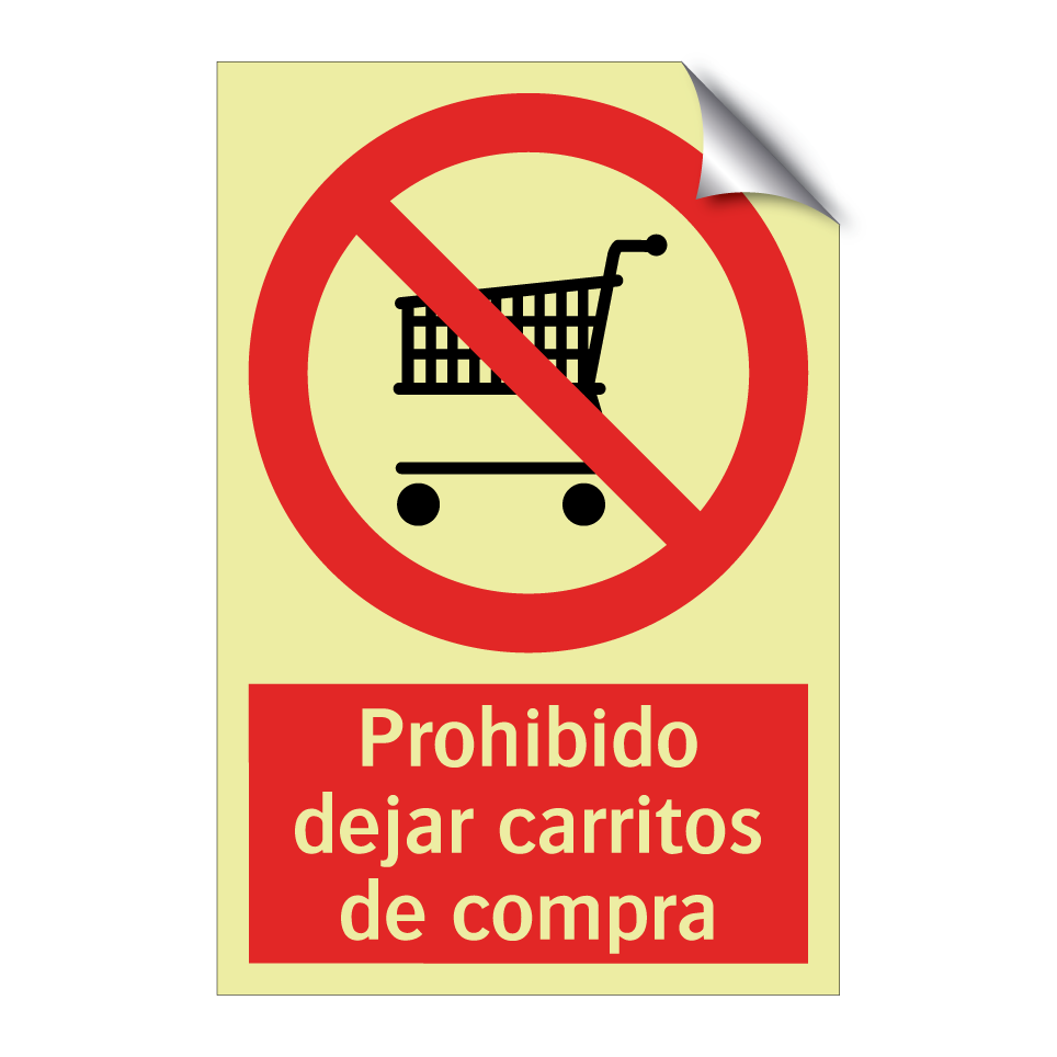 Prohibido dejar carritos de compra