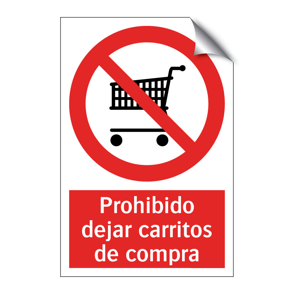 Prohibido dejar carritos de compra