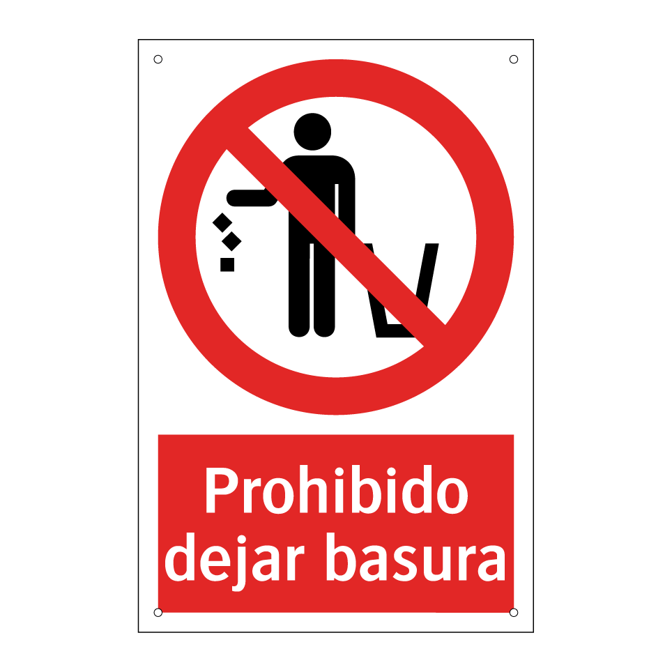 Prohibido dejar basura