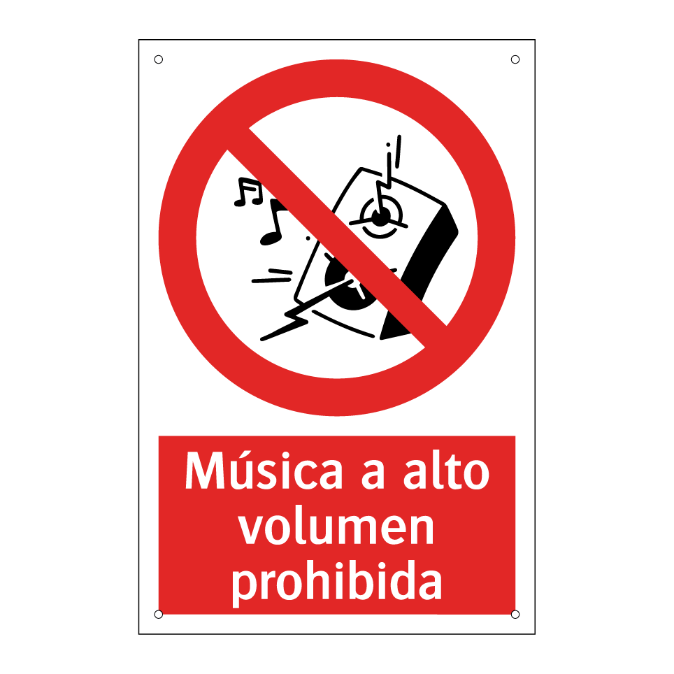 Música a alto volumen prohibida