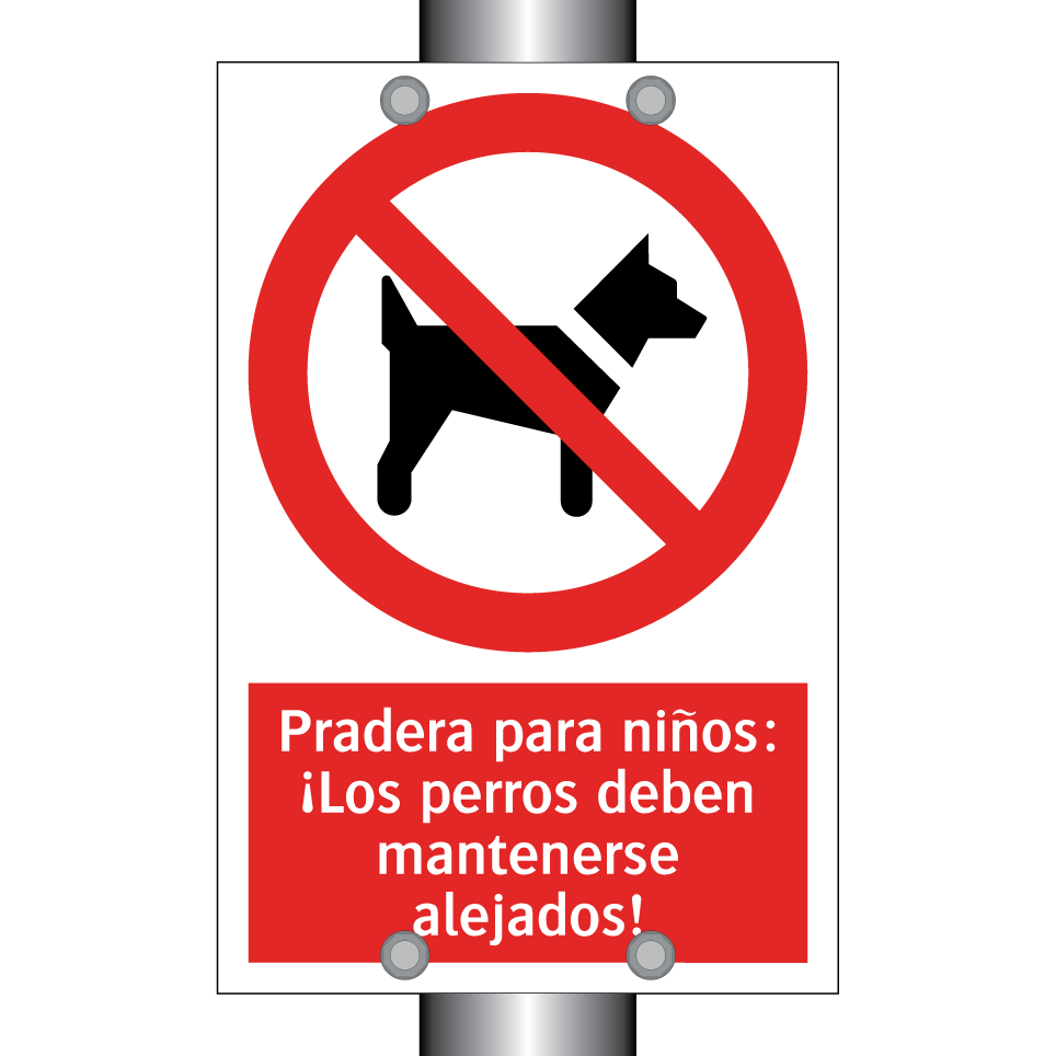 Pradera para niños: ¡Los perros deben mantenerse alejados!