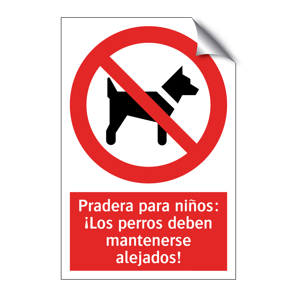 Pradera para niños: ¡Los perros deben mantenerse alejados!