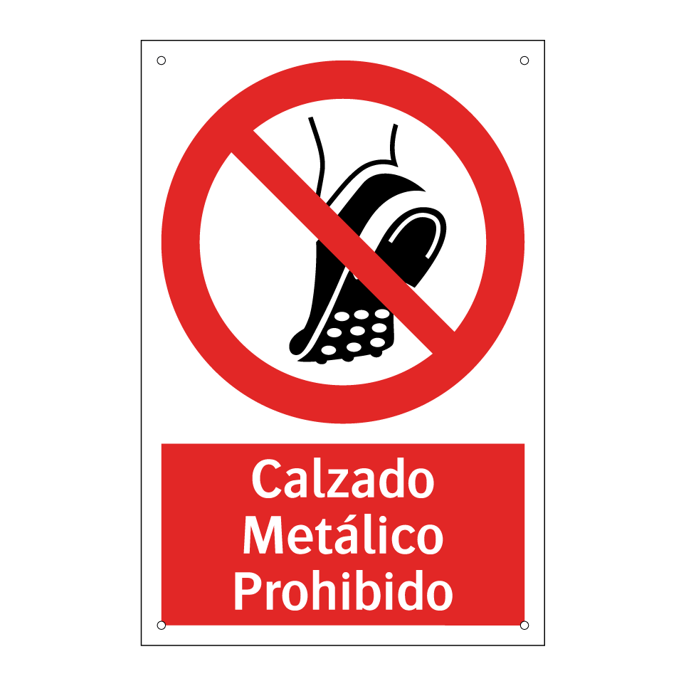 Calzado Metálico Prohibido