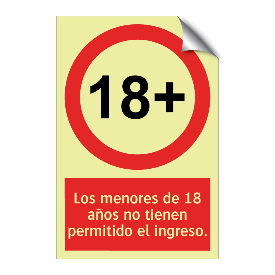 Los menores de 18 años no tienen permitido el ingreso.