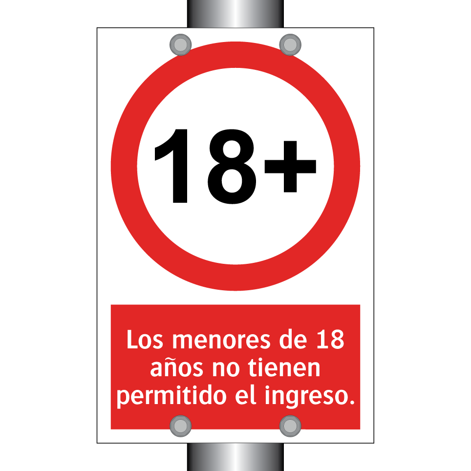 Los menores de 18 años no tienen permitido el ingreso.